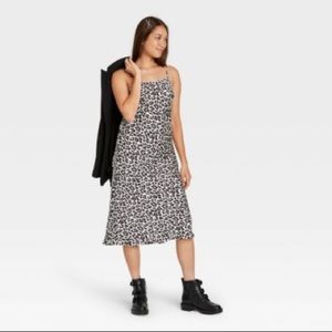 A New Day Leopard Slip Dress SZ L